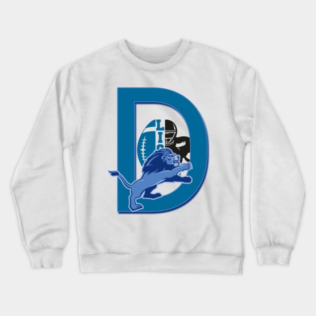 Detroit Loins Crewneck Sweatshirt by Light Up Glow 